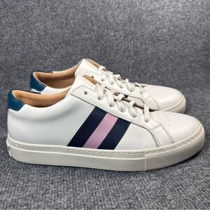 GREATS Women’s Royale Leather Sneaker Italian Made Preppy Stripes White Shoes 19